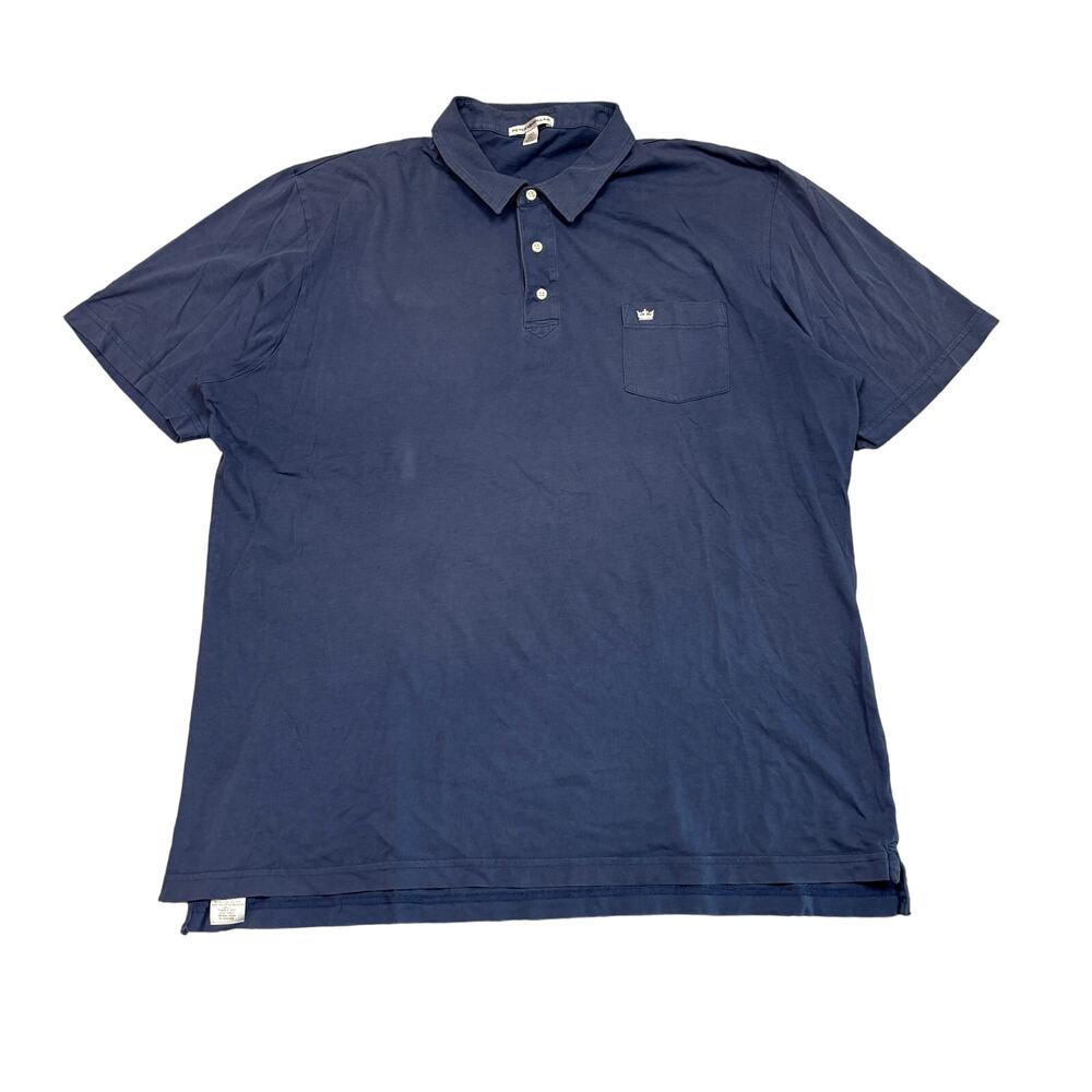 Peter Milar Crown Embroidered Pima Cotton Polo Men's 2XL Preppy Old Money Golf